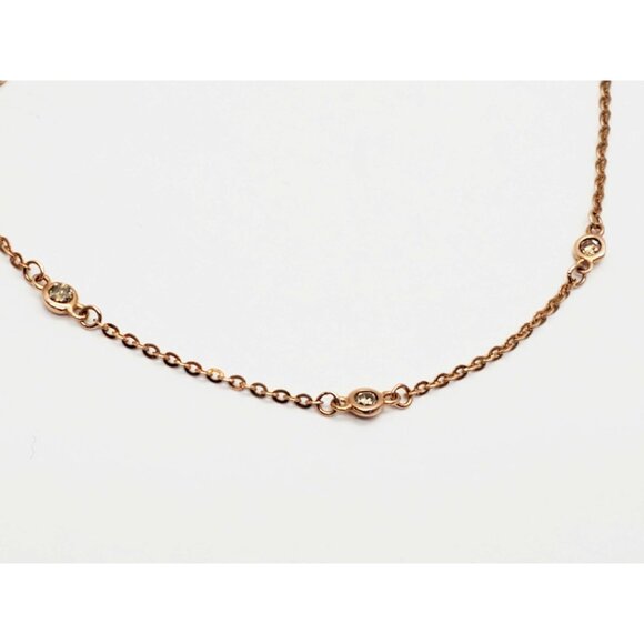 Suzy Levian 0.15 ctw Diamond Bracelet 14k Rose Gold - Picture 2 of 5